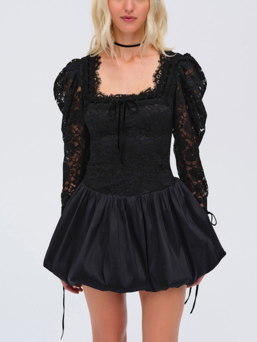 For Love & Lemons Waverly Lace Mini Dress XS / Black